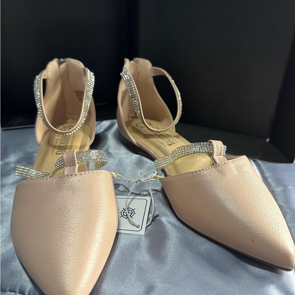 Elegant Pink Women's Shoes with Rhinestone Straps